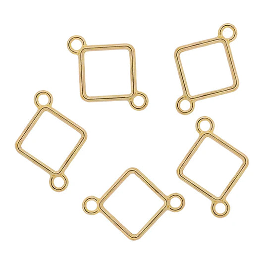 BZ227  A5 In 1 Gold Diamond Rakhi Base Bezel Set