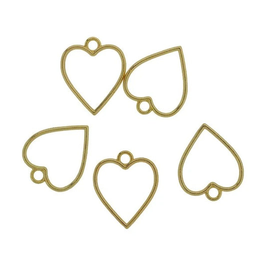 5  IN 1   HEART BRACELET  BEZEL  GOLD  BZ239