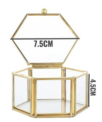 RESIN RING  PLATTER  HEXAGON  RING  HOLDER  BOX  7.5CM X 7.5CM X 4.5CM