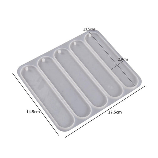 5 PC  OVAL BOOK  MARK  MOULD