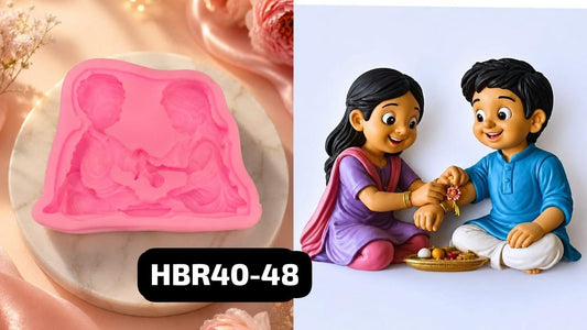 BROTHER SISTER Mould for Resin & Concrete Art MOLD SIZE  =  3.25 INCH  X 2.5"  INCH
