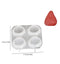SM1377 4 CAVITY SMALL  STRAWBERRY CANDLE MOLD