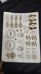 A4 SIZE  DIWALI  GOLD EMBOOSED SHEET ( NON PEAL OFF )