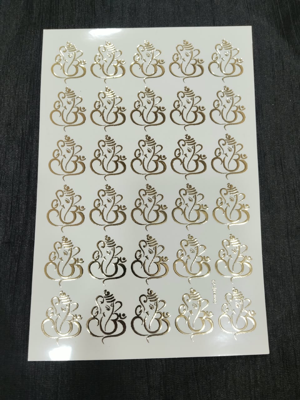 A5 1.5" Ganesha Embossed Sticker Sheet
