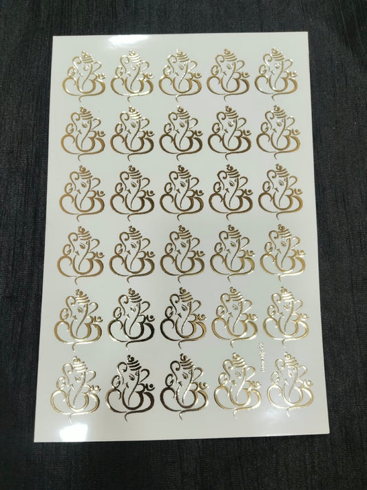A5 1.5" Ganesha Embossed Sticker Sheet