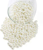 Pearl Beads White (8mm) pack  of  50gm ( size  big  )
