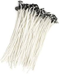 6" INCH WHITE COATED CANDLE WICK