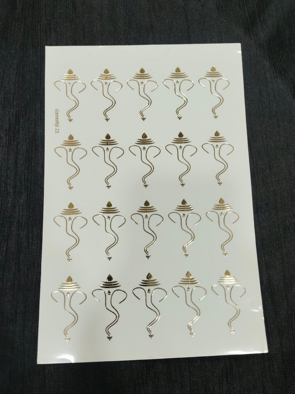 A5 Ganesha Embossed Sticker