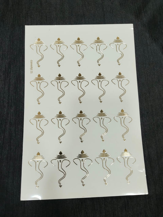 A5 Ganesha Embossed Sticker