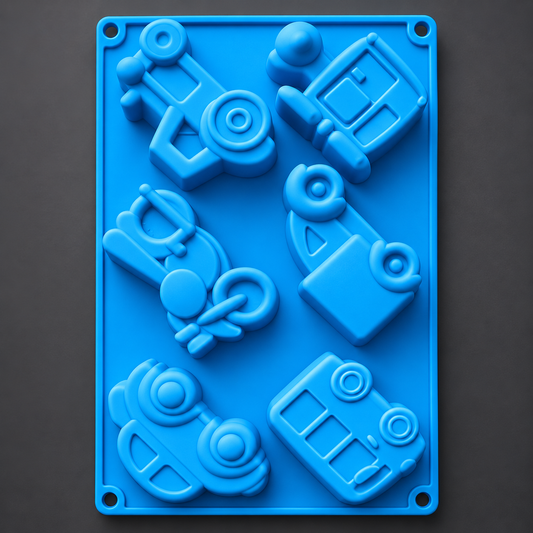 6653 6 Cavity toy car mould for casting powder