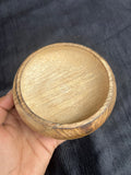 5" ROUND WOODEN BOWL FOR CANDLE MAKING
