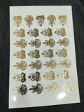 A5 Laxmi Ganesha Embossed Sticker Sheet