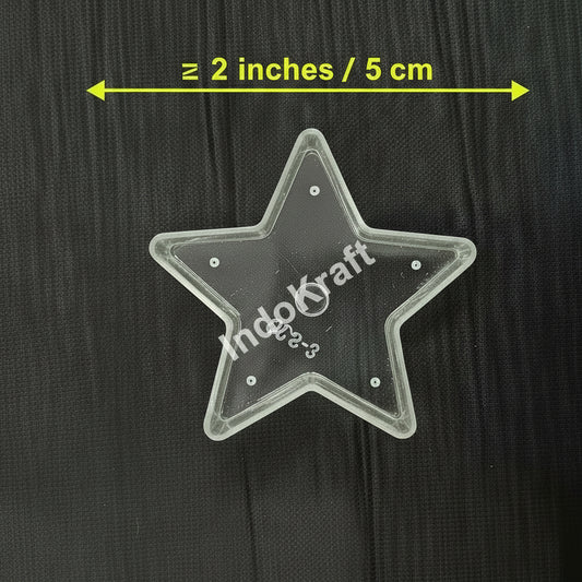 Polycarbonate T-Light Cups -  BIG STAR  (20 Pcs)  1.5INCH BY  1.5CM aprrox