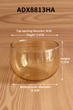 ADX8813 HA  CANDLE  GLASS  BORO  JAR  ( TRANSPARENT  BROWN) SET OF  6PC