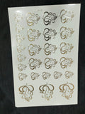 A5 Mix size ganesha sticker embossed sheet 1" 1.5" 2"