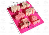6 cavity  train car mould/mold