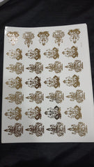 A4 SIZE  DIWALI  GOLD EMBOOSED SHEET ( NON PEAL OFF )