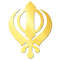 KHANDA SHAHIB GOLDEN ACRYLIC CUT OUT (PACK OF 2 PC)