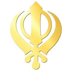 KHANDA SHAHIB GOLDEN ACRYLIC CUT OUT (PACK OF 2 PC)