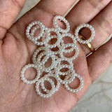 SMALL WHITE PEARL RING FOR RESIN  PLATTER AND  DECORATION  (PACK OF 10 PCS)    (1" INCH  )