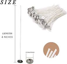 4" INCH WHITE COATED CANDLE WICK