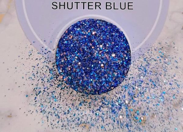 SHUTTER  BLUE  GLITTER