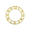 Golden Acrylic Numeric Clock Ring