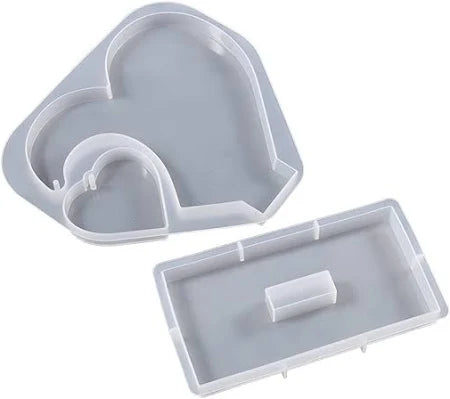 Silicone Heart Photo Frame Resin Casting Mold, Picture Display Stand Epoxy Molds Home Table Art Craft Decoration Wedding Birthday Handmade Gift Mould