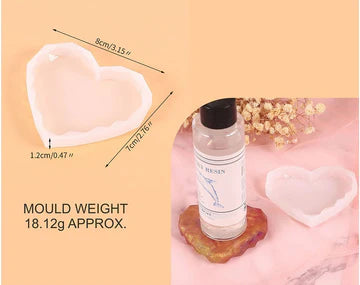 3"  diamond heart silicon mould