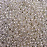 white pearl beads  6mm  pack of  50gm (size  medium )